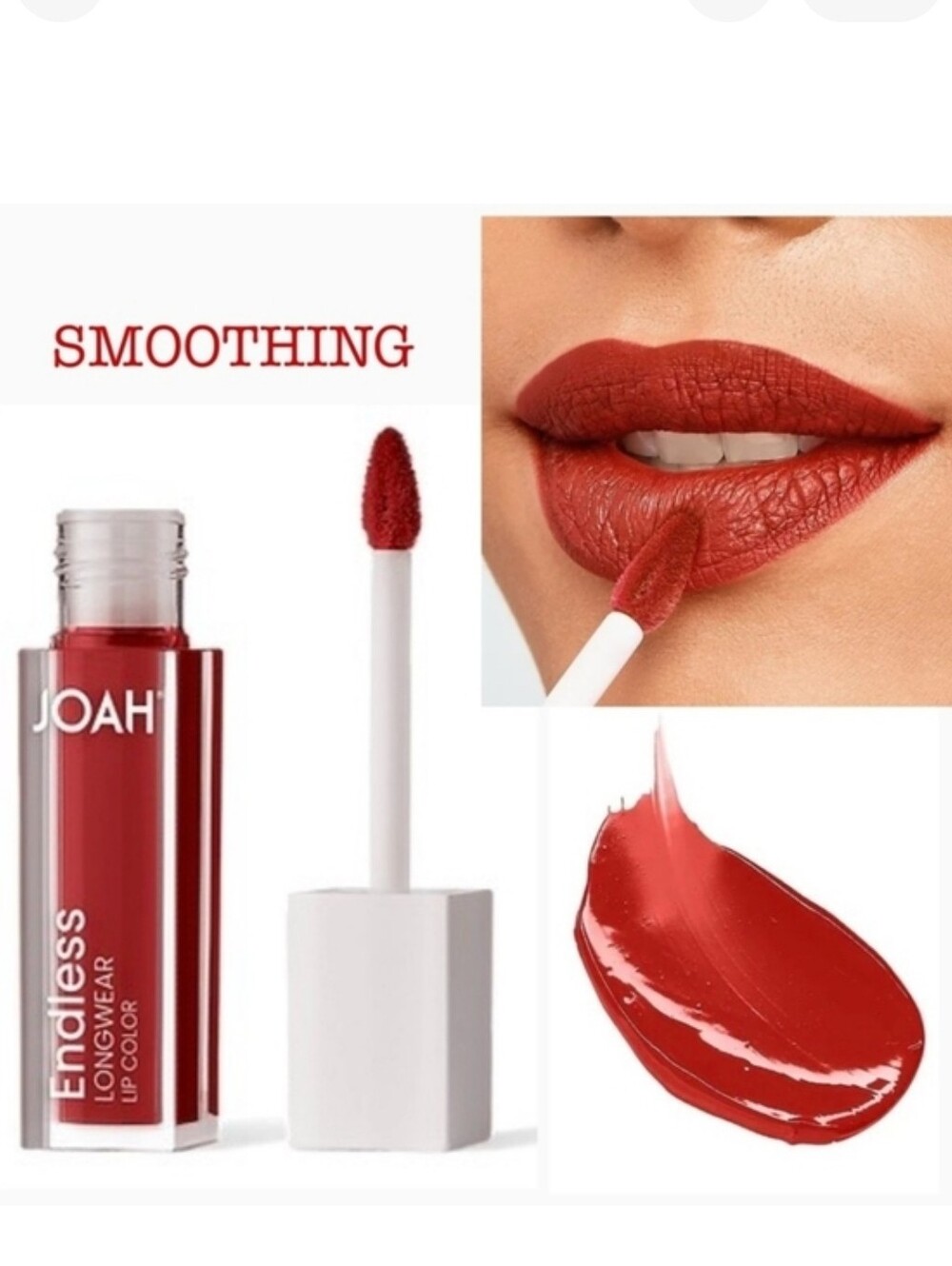 Joah Endless Longwear Lipstick - Bold Red  Shade Smoothing